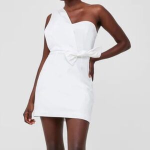 Elegant White One-Shoulder Dress